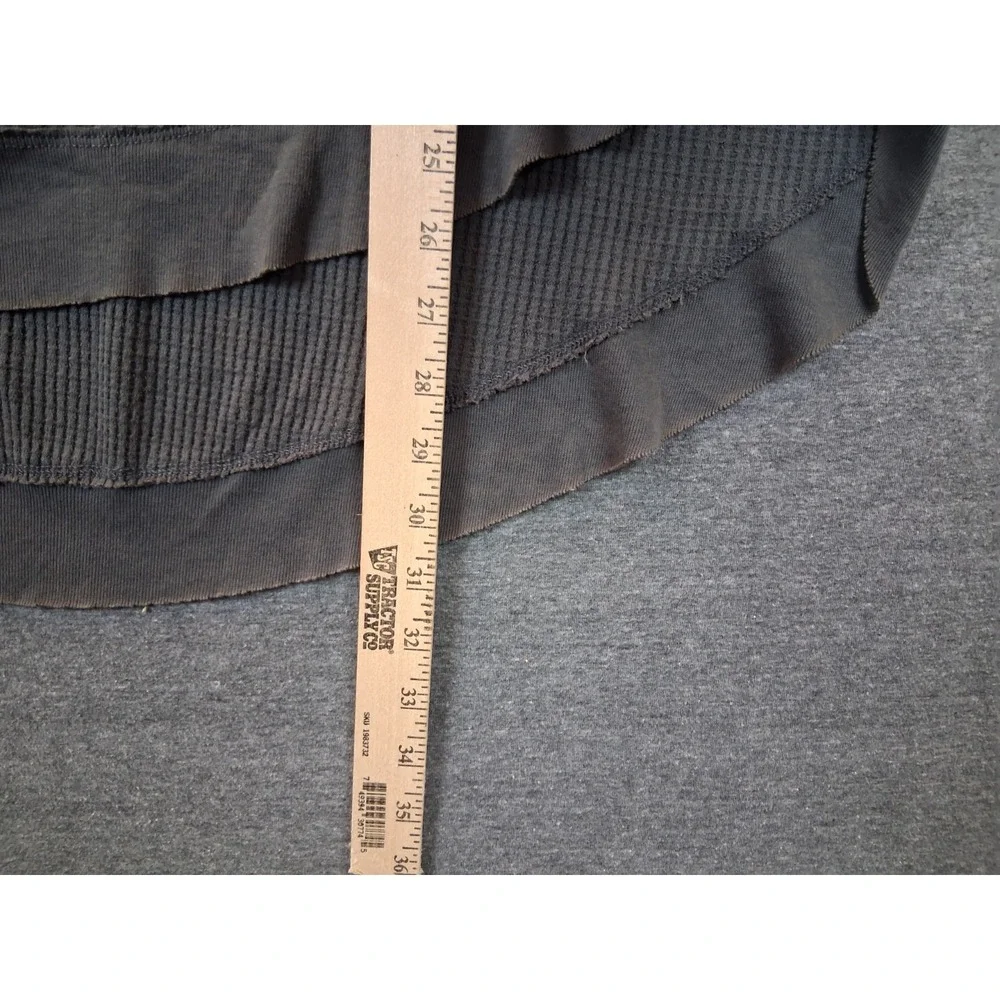 NEW Free People Shirt Womens Medium Gray Tunic Waffle Knit Casual Boho Oversized